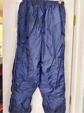 Vintage Wilson Navy Blue Windbreaker Track Pants Men’s Medium